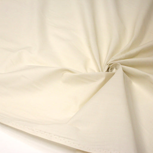Tissu doublure polycoton écru uni - toile à patron écrue - TissusPapi.com