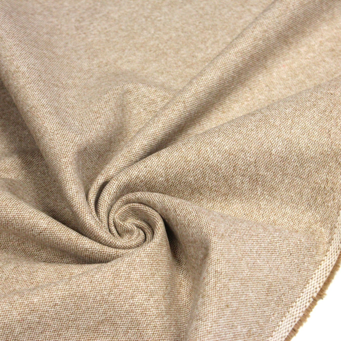 Tissu lainage caviar faux - uni écru & sable - Fabrication italienne - TissusPapi.com
