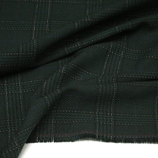 Tissu tartan vert anglais et noir - TissusPapi.com