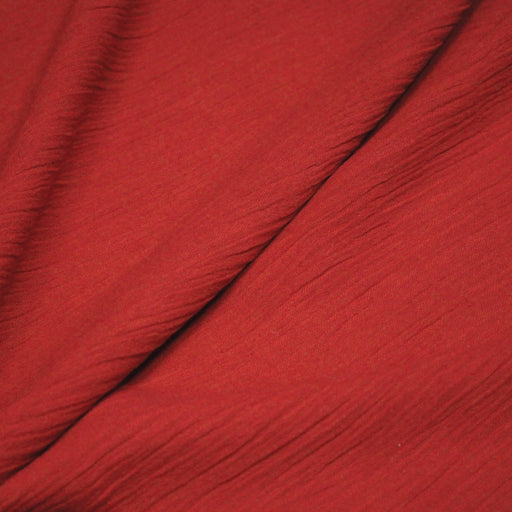 Tissu coton plissé rouge - TissusPapi.com