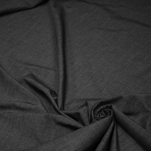 Tissu habillement popeline coton, gris anthracite chiné - En destockage, idéal comme toile à patron, comme doublure ! - TissusPapi.com
