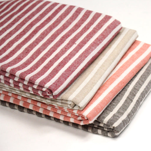 Tissu coton tissé rayé larges rayures 10mm : nombreuses couleurs ! - OEKO - TEX - TissusPapi.com