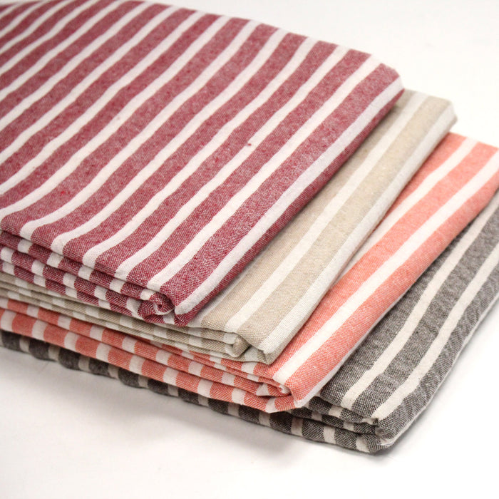 Tissu coton tissé rayé larges rayures 10mm : nombreuses couleurs ! - OEKO - TEX - TissusPapi.com