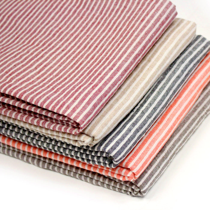 Tissu coton tissé rayé 5mm : nombreuses couleurs ! OEKO - TEX - TissusPapi.com