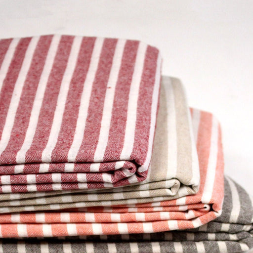 Tissu coton tissé rayé larges rayures 10mm : nombreuses couleurs ! - OEKO - TEX - TissusPapi.com