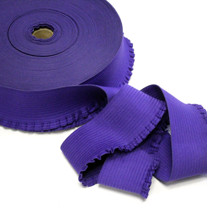 Ruban élastique jupe froufrou - Bord - côte pour jupe violet, 6cm - TissusPapi.com