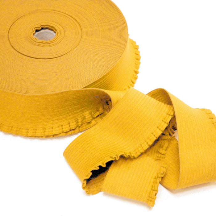 Ruban élastique jupe froufrou - Bord - côte pour jupe jaune bouton d'or, 6cm - TissusPapi.com