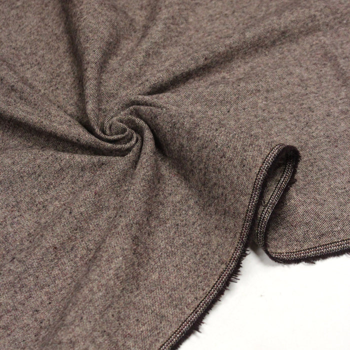 Tissu lainage caviar faux uni taupe - Fabrication italienne - TissusPapi.com
