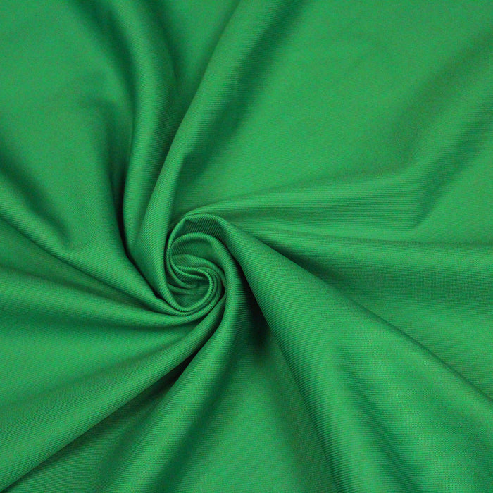 Tissu gabardine sergé vert prairie uni - 325gr/m2 - Fabrication française