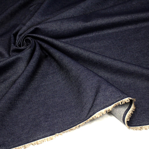 Tissu DENIM bleu uni 100% coton 400gr/m2 - TissusPapi.com