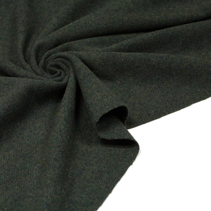 Tissu lainage vert anglais uni - Fabrication italienne - TissusPapi.com