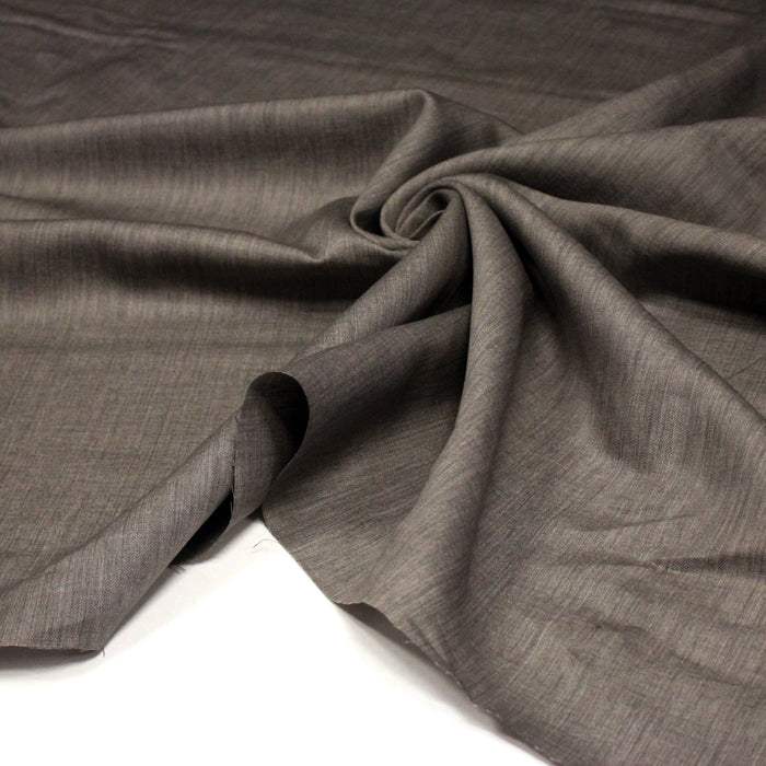 Tissu lin couleur naturel taupe - TissusPapi.com
