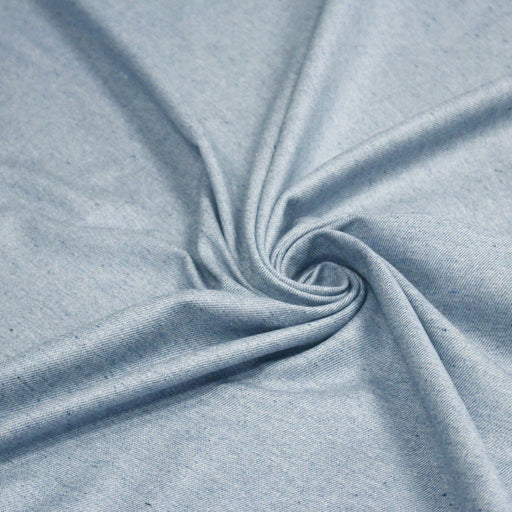 Tissu DENIM toile sergé bleu gris coton bio et coton recyclé - TissusPapi.com