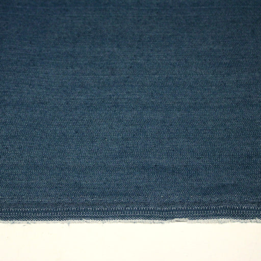 Tissu DENIM élasthanne toile sergé fin bleu canard - TissusPapi.com