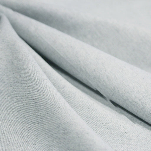 Tissu DENIM toile sergé gris blanc coton bio et coton recyclé - TissusPapi.com