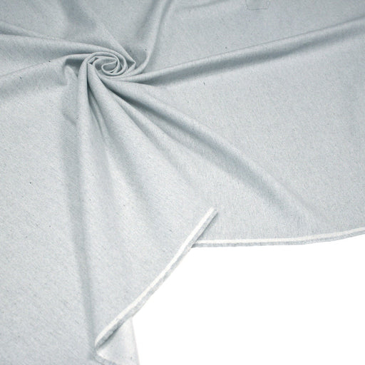 Tissu DENIM toile sergé gris blanc coton bio et coton recyclé - TissusPapi.com