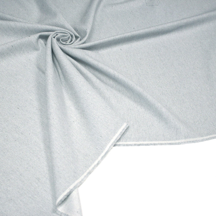Tissu DENIM toile sergé gris blanc coton bio et coton recyclé - TissusPapi.com