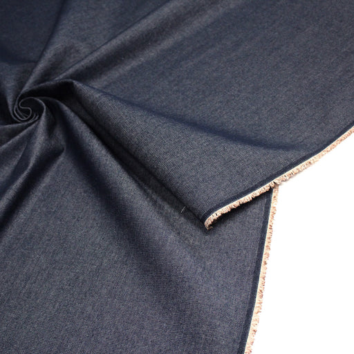 Tissu DENIM toile sergé fin bleu Blue jean - TissusPapi.com