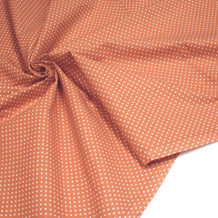 Tissu coton corail à pois 1mm POLKA DOT - OEKO - TEX - TissusPapi.com