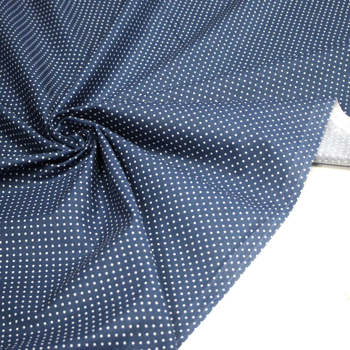 Tissu coton bleu roi à pois 1mm POLKA DOT - OEKO - TEX - TissusPapi.com
