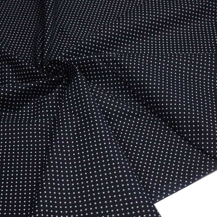 Tissu coton bleu marine à pois 1mm POLKA DOT - OEKO - TEX - TissusPapi.com