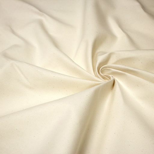 Tissu coton écru grande largeur 280cm et 280gr/m2 : idéal pour tentures et nappes ! - TissusPapi.com