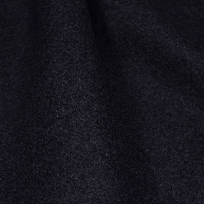 Tissu drap de laine bleu nuit uni 460gr/m2 - Fabrication italienne