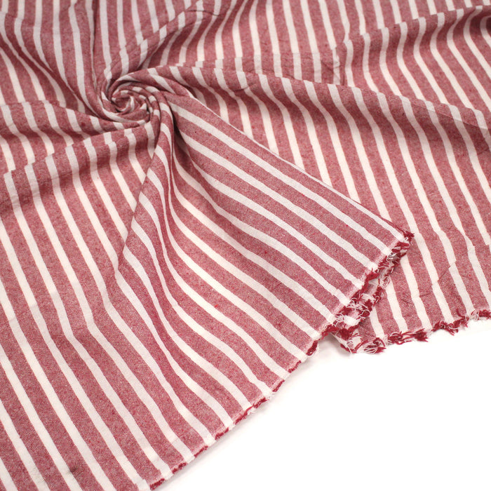 Tissu coton tissé rayé larges rayures 10mm : nombreuses couleurs ! - OEKO - TEX - TissusPapi.com