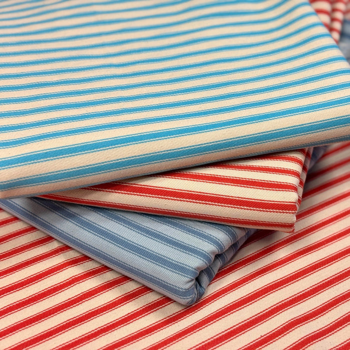 Tissu toile à matelas rayée 100% coton : nombreuses couleurs - COLLECTION CARNAC - TissusPapi.com