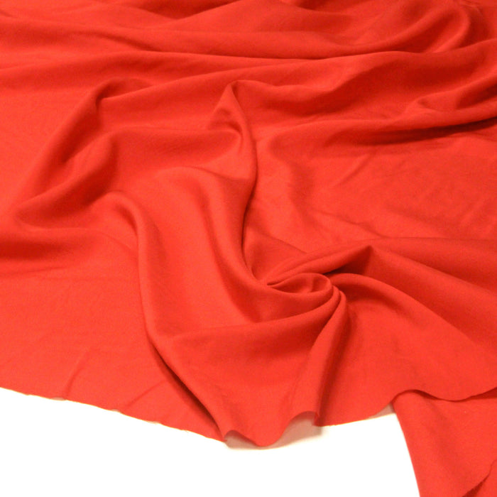 Tissu viscose fluide uni orange - TissusPapi.com