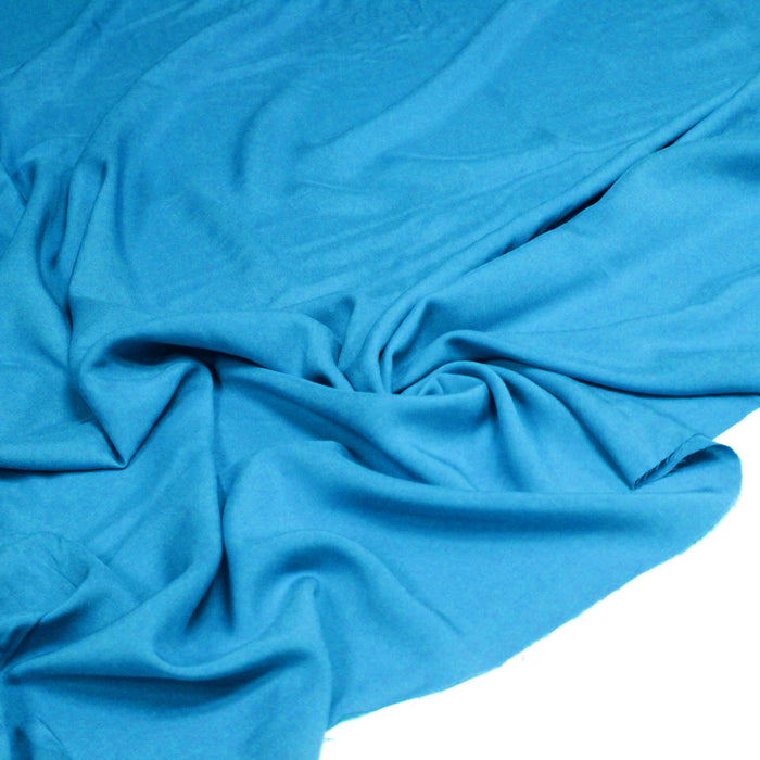 Tissu viscose fluide bleu turquoise - TissusPapi.com