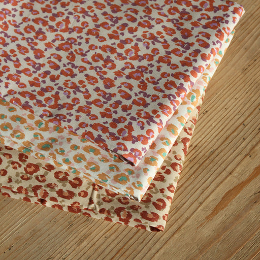 Tissu cotonnade LEOPARD, trois teintes disponibles - OEKO - TEX - TissusPapi.com