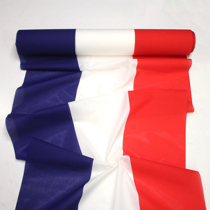 Tissu Drapeau français au mètre - Drapeau France, 80cm de large - TissusPapi.com