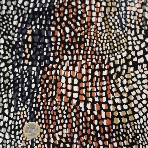 Tissu Viscose fluide COBRA aux écailles multicolores - OEKO - TEX - TissusPapi.com