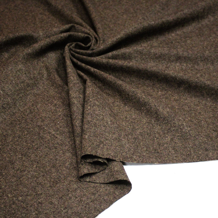 Tissu lainage caviar faux - uni marron chocolat - Fabrication italienne - TissusPapi.com