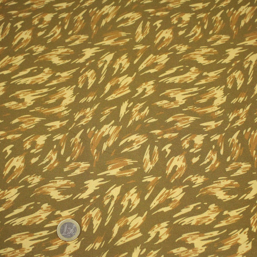 Tissu Viscose fluide MONIQUE faux - uni léopard vert & bronze - OEKO - TEX - TissusPapi.com