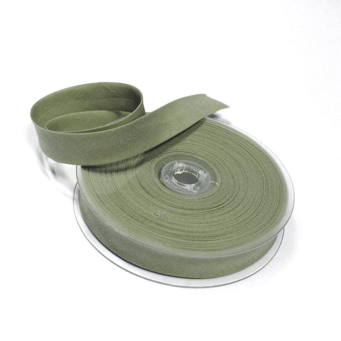 Biais de coton vert kaki - Galette de 25 mètres - TissusPapi.com