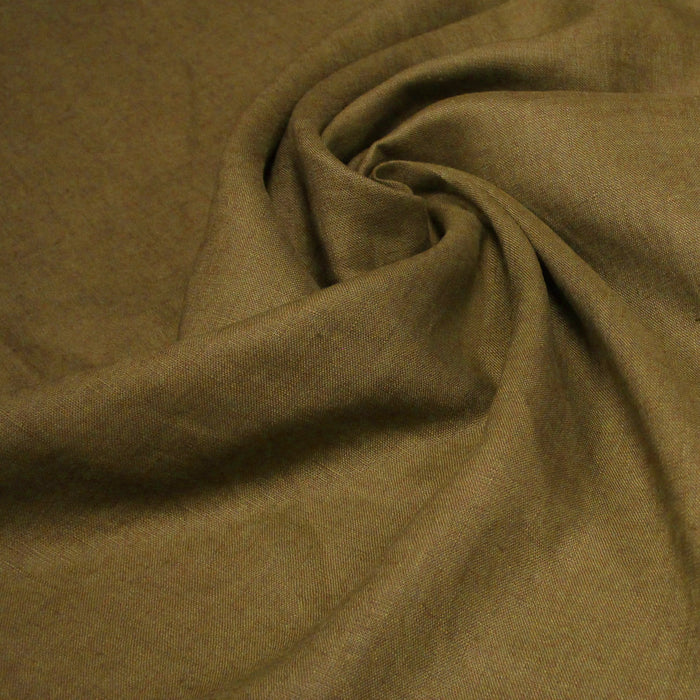 Tissu lin lavé couleur bronze