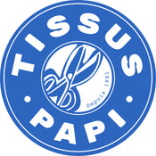 logo tissus papi, tissus et mercerie
