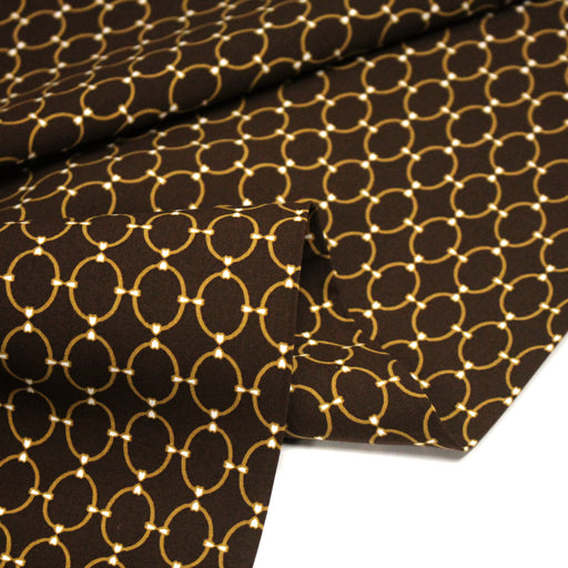 Tissu popeline de viscose aux motifs chaine d'ancre - Fabrication française - OEKO - TEX - TissusPapi.com