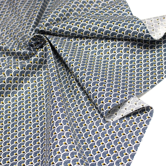 Tissu cotonnade motif japonais éventails SENSU : nombreuses couleurs - OEKO - TEX - TissusPapi.com