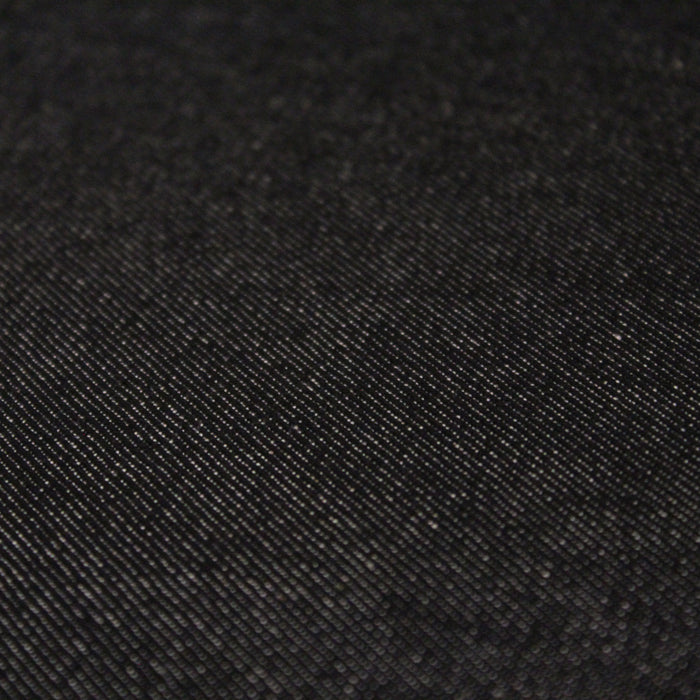 Tissu toile de jean denim brut noir uni 100% coton