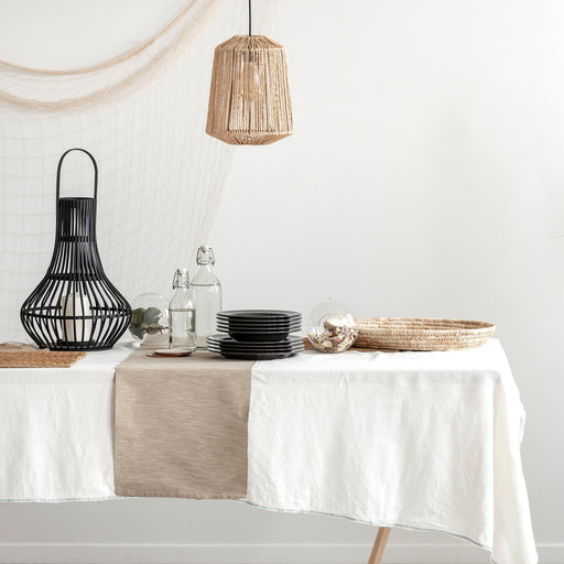Tissu de lin blanc cassé - TissusPapi.com