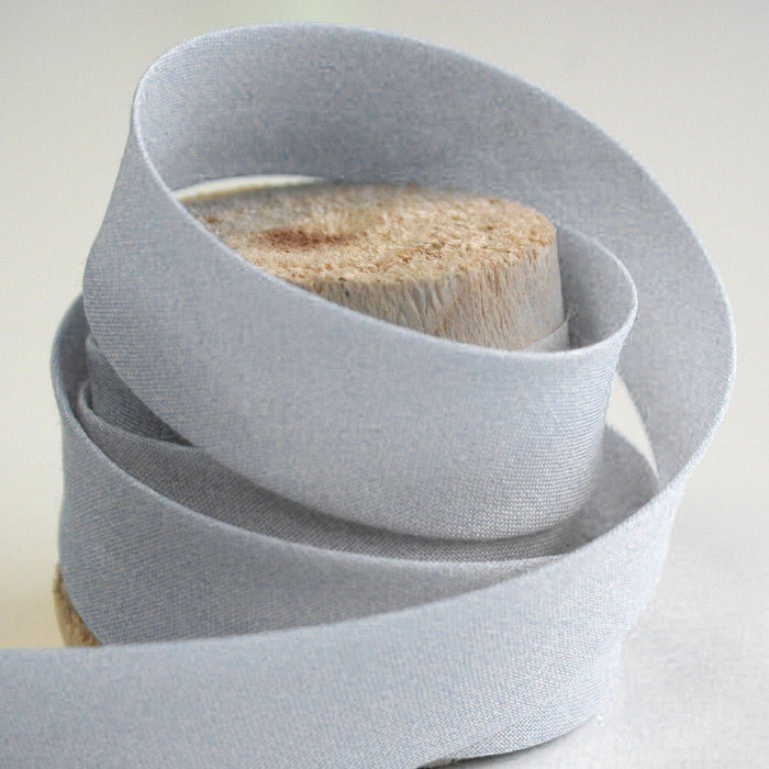 Biais de coton uni gris clair - TissusPapi.com
