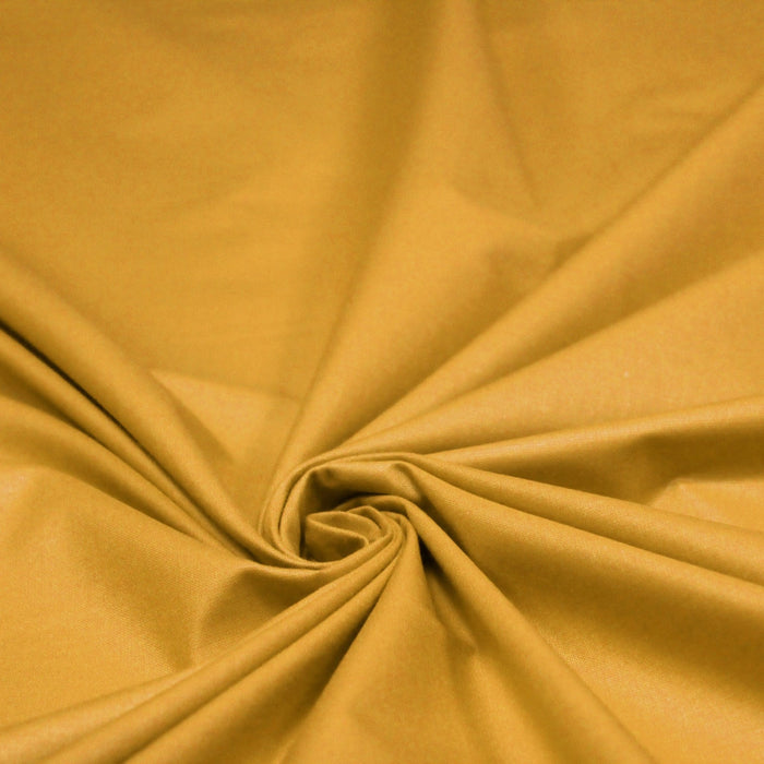 Tissu de coton uni jaune moutarde BENJAMIN - OEKO - TEX® - TissusPapi.com