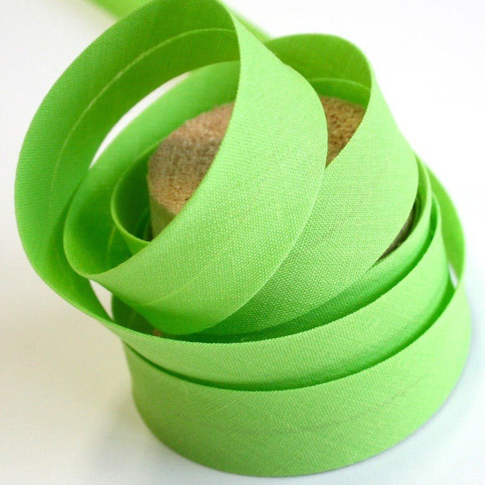 Biais de coton uni vert anis - TissusPapi.com