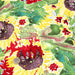 Tissu popeline de coton fleurs & feuilles aux couleurs de l'automne