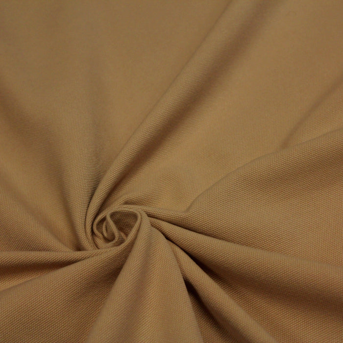 Tissu DENFER, Toile épaisse demi natté, marron cappuccino - TissusPapi.com
