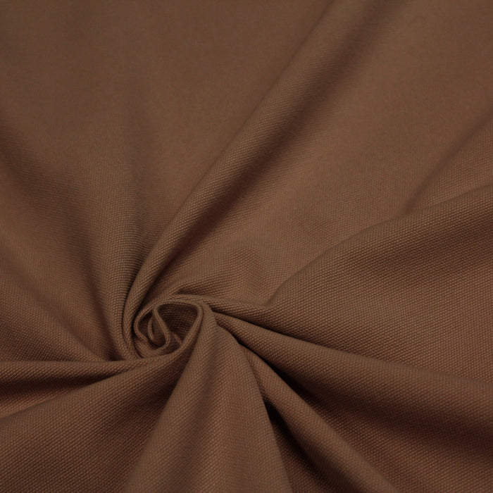 Tissu DENFER, Toile épaisse demi natté, marron chocolat - TissusPapi.com