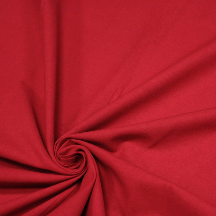 Tissu de coton uni rouge cardinal BENJAMIN - OEKO - TEX® - TissusPapi.com
